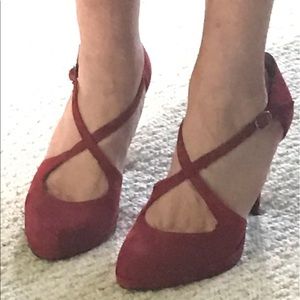 SOLD! Bandolino Red Suede Shoes